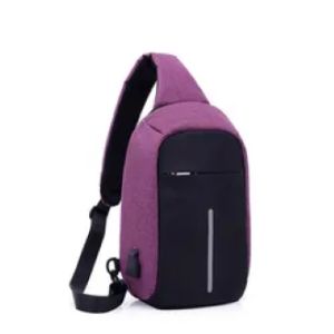 Tas Selempang Pria/Wanita Chest Sling Bag USB Port Waterproof