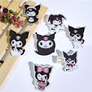 Cute Sanrio Kuromi Kawaii Cartoon Acrylic Pin Brooch Badges Enamel Pin Cartoon Animal Jewelry Gifts