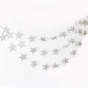 4 Meter Star Dot Round Banner Bunting Paper Hollow Star String Hanging Flag Background DIY Party Wall Decoration