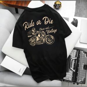 SOSOU T-shirt Ride Or Die Hitam | Kaos Distro Reguler Tebal & Adem