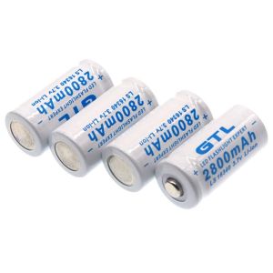 100% Original Lithium Li-ion16340 Battery CR123A GTL 3.7V 2800mAh Rechargeable Batteries For Cameras 223