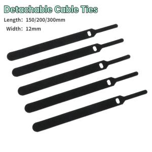 15/20/30mm Wire Organizer Releasable Cable Ties Black Nylon Hook Loop Straps Wrap Zip Bundle Bandage Tie Plastics Fastening