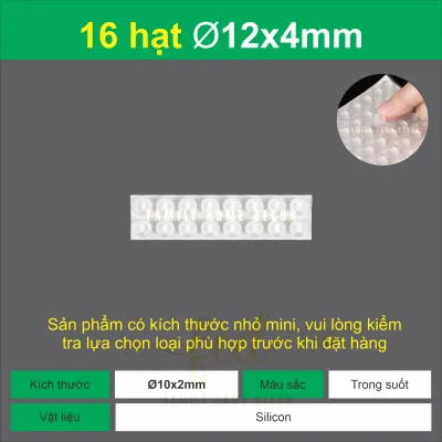 Nút Silicon Tự Dính Chống Va Chạm Cửa Tủ Đệm Giảm Chấn Dán Tủ Đồ Nội Thất – Hạt Cao Su Đệm Chống Va Chạm Giảm Trầy Xước