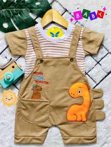 Jumpsuit Bayi Jumper Bayi Newborn Baby Bordir Pakaian Bayi  0-12 bulan motif Karakter Dinosaurus.