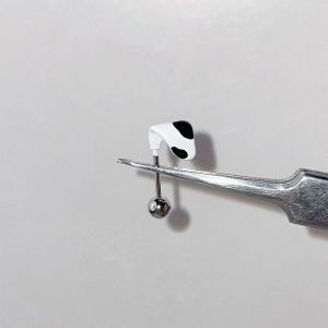 Hmeme 1 cái tai Dalmatian xương tai móng tay thép không gỉ dễ thương Bông tai cho phụ nữ cơ thể đâm thủng phụ kiện