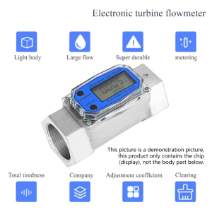 Digital for Turbine Flow Meter Digital LCD Display Oil Fuel Flowmeter Measure Die sel Meter Display Ch