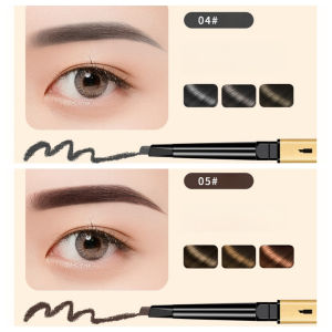 【12-Hour Long-lasting】Double Head Eyebrow Pencil/Waterproof Eyebrow Pencil/EyeBrow With Brush Dyeing Eyebrow Pen For Defined Brows 5 Colors