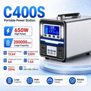 400W/650W/1100W Portable Power Station 300000mAhStable high capacityGreat for outdoor and home application