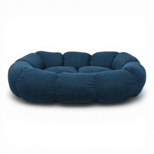 Pupkits Cozy Cordy Pet Bed | Soft Round Marshmallow Edge Dog Bed for Dogs & Cats | Multiple Colors