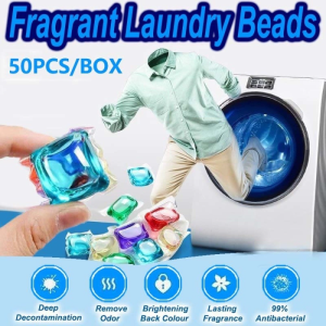 50PCS/box Laundry Gel Capsules Multiple Fragrance Wash Balls Detergent Laundry Beads  Long Fragrance Pods