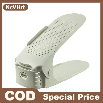 NcVHrt Có thể điều chỉnh lưu trữ đôi dày Giày giá lớp Giày khay hộ gia đình tiết kiệm không gian tổ chức Giày kệ tủ