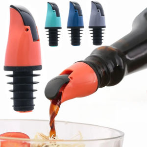Sauce Nozzle Seasoning Bottle Plug Tool Kitchen Oil Bottles Stopper Silicone Cup Cover Accessories Automatic Opening Closing Anti-oil Leakage Bottle Oil Bottle Stopper