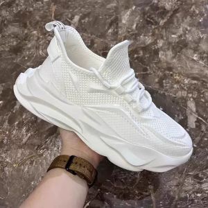 Black Mens Shoes Summer Breathable Mens Work Safety Shoes Platform Dad Shoes Mens Mesh Casual Sports Mesh Shoes