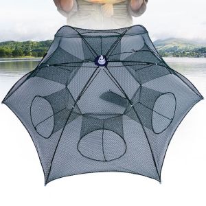 Folding Portable Shrimp Catcher Fishing Net Automatic Bait Shrimp Cage Crab Catcher Throwing Net Tool