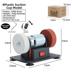 GTRBFDS Sturdy Base Mini Bench Grinder Speed Adjustable EU Plug Desktop Grinding Machine  Space-Saving Electric Grinder for Home