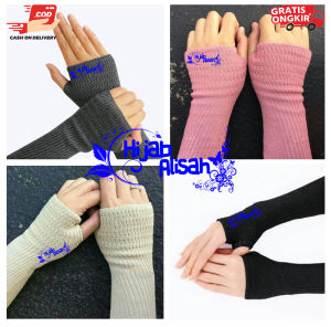 MANSET LENGAN PANJANG WANITA/ HANDSHOCK RAJUT TANGAN CEWEK MUSLIMAH/ HARGA GROSIR