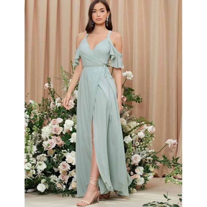 Off shoulder gown clearance for maid of honor