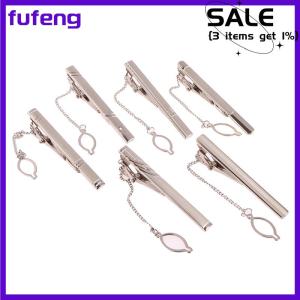 fufeng 1PC màu bạc Cà Vạt Pin tie clip cho nam giới đám cưới Cà Vạt Tie Clasp Clip