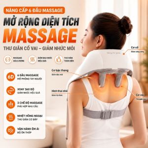 Máy Massage Cổ Vai Gáy 6D-HJ Giảm Đau Mỏi Cải Thiện Sức Khỏe Cho Văn Phòng Người Cao Tuổi