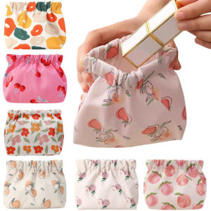 Cartoon Mini Shrapnel Printed Lipstick Storage Bag Cosmetic Bag Wallets Portable Waterproof Storage BagMini Coin Purse Lipstick Cosmetic Bag