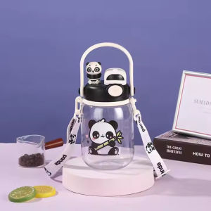 🔥FAST SHIPPING🔥 1000ml Cute Bear Cartoon Belly Cup Portable Outdoor Straw Water Bottle with Strap for Kids