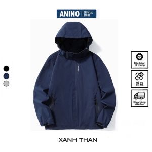 Quảng Đông C♢Áo Khoác Big Size Nam ANINO (80kg-140kg) Áo Khoác Gió Nam Bigsize vải Dù 2 Lớp Chống Gió Chống Nước cho người béo mập3/21