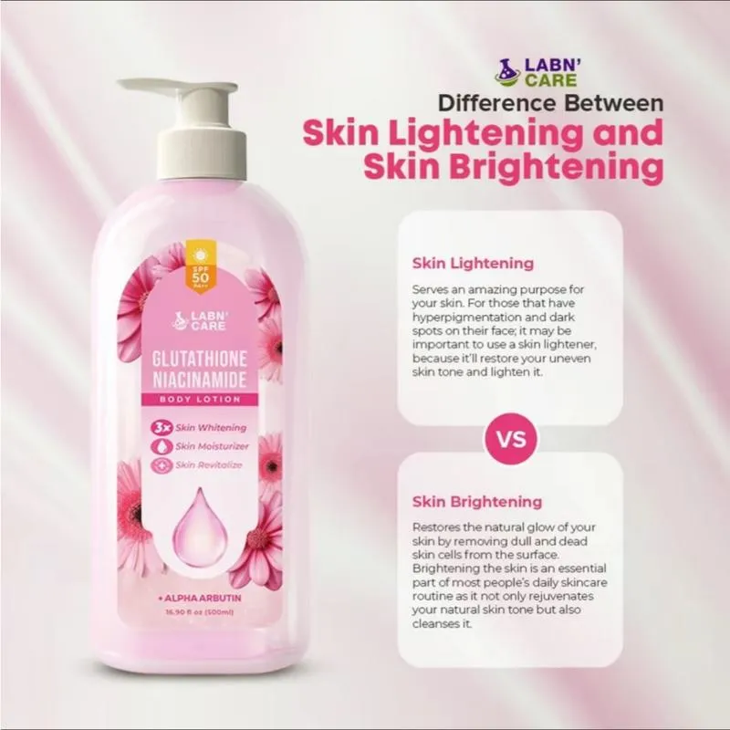 FDA ApprovedLabn' Care Glutathione Niacinamide Body Whitening Lotion 500ML  With SPF 50 PA++, 3X Skin Whitening, Skin Moisturizer and Skin Revitalize,  Bare Vanilla Scent, Mabango at Long Lasting Scent | Lazada PH