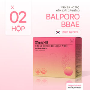 Combo 2 hộp viên sủi Balporo BBae nhập khẩu Hàn Quốc hỗ trợ kiểm soát cân nặng cải thiện vóc dáng