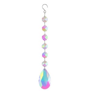 HUGHES Hanging Crystal Suncatcher AB Colourful Clear Sun Catcher Light Catcher DIY Crafts Rainbow Catcher Outdoor