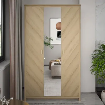 Synergy House Bonny 3 Door Wardrobe with mirror Extra Deeper | Almari Baju | Export Quality