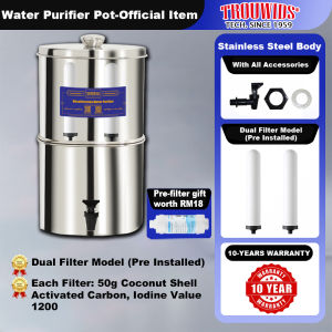 TROUWIDS Alkaline Water Filter Outdoor Water Bucket Filtration 3 Stage Water Purifier Mineral Pot Capacity 20L 净水桶过滤器