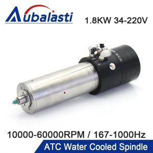 mv1 Aubalasti 1.8KW ATC Spindle Motor 10000-60000rpm 34V 167Hz 220V 1000Hz Automatic Tool Change Spindle for CNC Router Engraving 2Z5B9