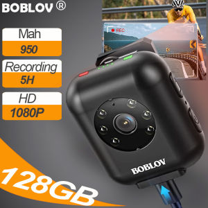 BOBLOV W4  For Vlogging/Rideing Wearable Body Mini Pocket Sports Action Camera 128GB HD 1080P 950mAh 5H Recordering DVR Video Audio Recorder Bike/Motorcycle Dash Cam BodyCam Actioncam Camcorder