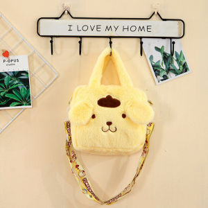 Sanrio Hello Kitty Plush Bag Kawaii Anime Handbag Cinnamoroll Kuromi Melody Cartoon Soft Stuff Shoulder Cosmetic Bags Girl Gifts