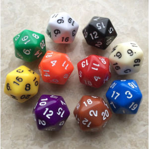 LZD 20 Surface Dice Twenty Sides Multi-Sided Digital Dice Dungeons and Dragons Indicator Life Count Running Group