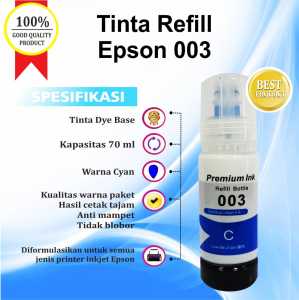 Tinta 003 Premium Refill Printer Epson L1110 L3110 L3150 L4150 L6190
