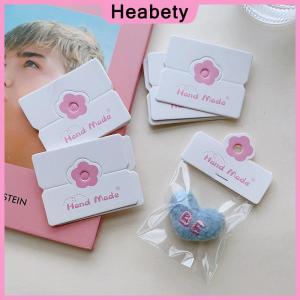 Heabety 100pcs Lot Foldable Packaging Paper Cards Colorful Flowers Cards For Handmade Jewelry Retail Hang Tag Flowers Display Cardboard