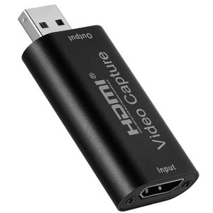 🎁 Original Product + FREE Shipping 🎁 Audio Video Capture Cards - HDMI to USB 2.0 Record Card Output High Definition 1080P/30Hz Record via DLSR Action Cam and PC for Gaming Streaming Live Broadcasting Teaching