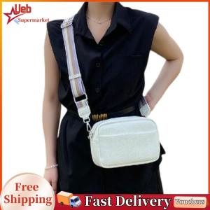 [Ueb] Women Casual Shoulder Bag W/ Wide Strap Solid Color Crossbody Bag Solid Color Simple Shoulder Bag for Women and Girls