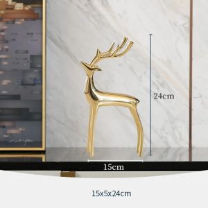 Sacesr Minimalist Deer Figurines Creative Sculptures Ornament Figurines Modern Aesthetic Miniatures Room Decoration Crafts Accessories 2B5Z7