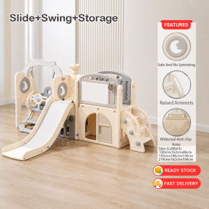 SKPLUS  Slide For Kids Playground Indoor Home Slide Kindergarten Playset Gelongsor Terowong With Swing Kanak Permainan  - Fulfilled by SKPLUS