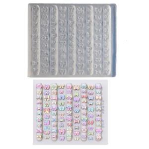 Multipurpose Silicone Mould for Bowknot Nail Art Easy to Use and Remove Suitable Portable for All Nail Shapes and Lengths