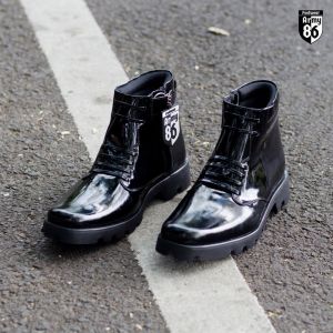 Sepatu PDH TNI POLRI Kulit Kilap Navy Kilap Army 86
