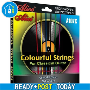 Alice AC107C Classical Guitar Strings Colorful Nylon Coated Copper Normal Tension 028-043 inch