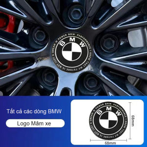 Logo BMW chụp mâm xe (chụp Lazâng) xe BMW đường kính 68mm phù hợp mẫu xe BMW khác nhau