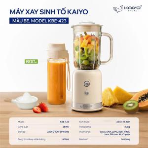 Máy Xay Sinh Tố Kaiyo KBE-423 Cối Xay Thủy Tinh Kèm Cối Bình Tritan Có Nắp Tiện Lợi