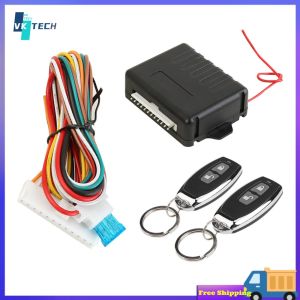 [ VKTECH ] Car Remote Central Door Lock Kit with Remote Control Keychain Central Kit System Button 433.92MHz Vehicle Central Locking Kit