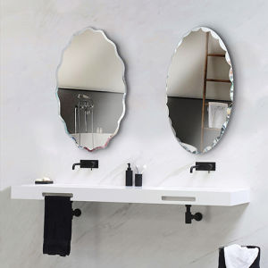 Kaca Cermin Wastafel Oval 50x70 Irregular Mirror LACED Oval Aesthetic