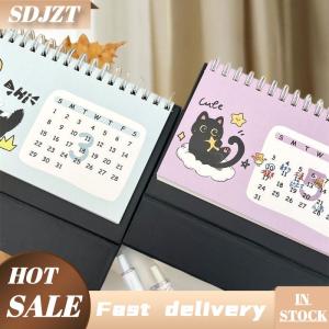 SDJZT 2026 Year Of The Horse Mini Calendars Creative Desk Portable Travel Calendars Cute Cat Pattern Calendar Desktop Decor Ornaments