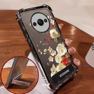 Case for Xiaomi Redmi A3 2024 4G phone casing softcase silicone shockproof cover new design aesthetic flower with Holder sjcbzzh01